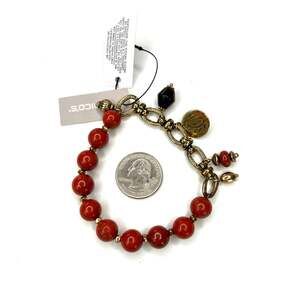 Chico’s Sophie Red Charmy Beaded women’s stretchy bracelet